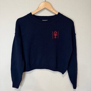 Bouffants & Broken Hearts Coastal Lobster  Crewneck Sweater